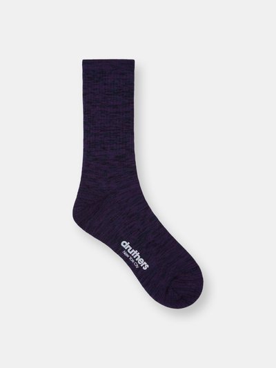 Druthers Organic Cotton Everyday Crew Sock - Navy Mélange product