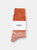 Organic Cotton Gradient Crew Sock - Orange & White