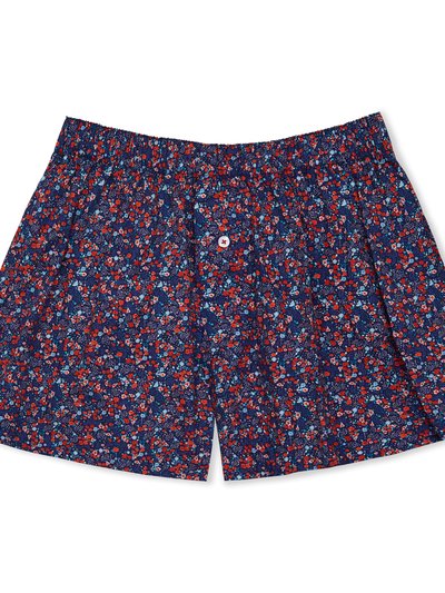 Druthers Organic Cotton Micro Floral Boxer Shorts - Navy product
