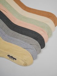 Organic Cotton Pique Knit Crew Sock