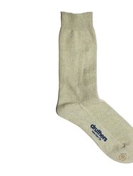 Organic Cotton Pique Knit Crew Sock - Mint