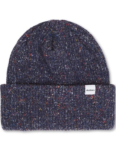 Druthers Recycled Cotton Melange 1X1 Rib Beanie - Navy Melangé product