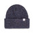 Recycled Cotton Melange 1X1 Rib Beanie - Navy Melangé - Navy Melangé