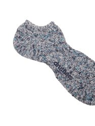 Recycled Cotton Mélange Ankle Sock - Blue Mélange - Blue Mélange