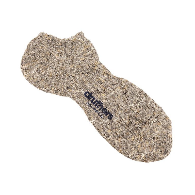 Recycled Cotton Mélange Ankle Sock - Grey Mélange - Grey Mélange
