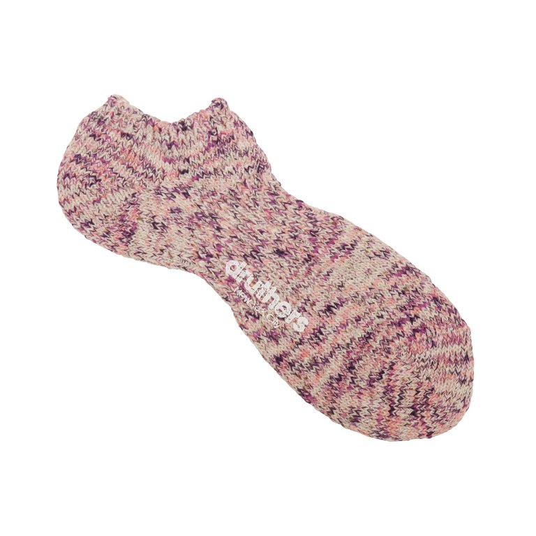Recycled Cotton Mélange Ankle Sock - Purple Mélange - Purple Mélange