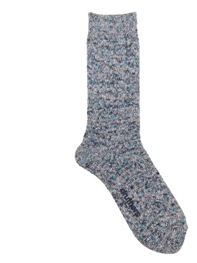 Druthers Recycled Cotton Mélange Crew Sock - Blue Mélange product