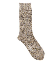 Recycled Cotton Mélange Crew Sock - Cereal Mélange - Cereal Mélange
