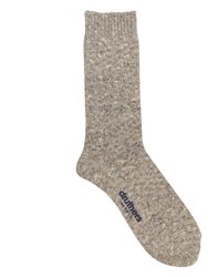 Recycled Cotton Mélange Crew Sock - Grey Mélange - Grey Mélange