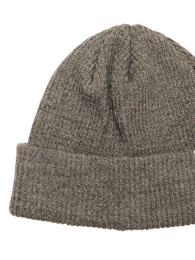 Druthers Recycled Cotton Ribbed Knit Beanie - Medium Grey Heather product
