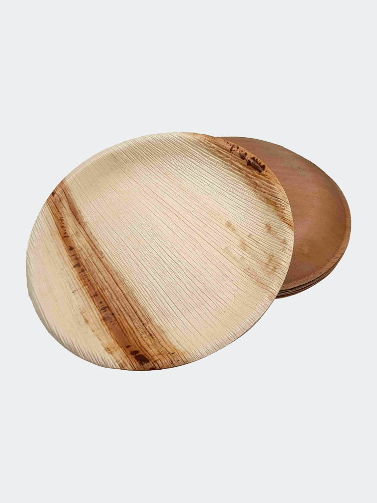 Palm Leaf Plates Round 10" Dinner Plate Set (Pack 50)