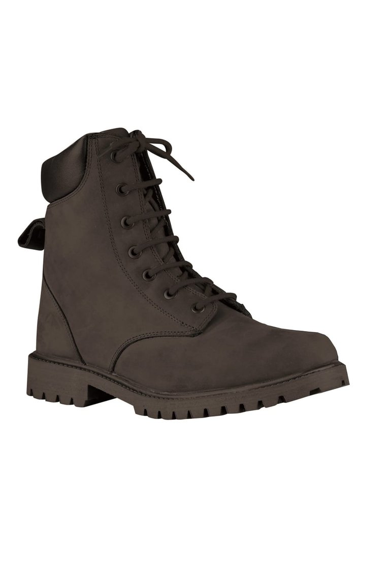 Mens Venturer Leather Lace Boots - Black - Black