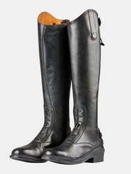 Womens Evolution Leather Tall Riding Boots - Black