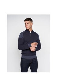 Mens Deltas Knitted Sweater - Navy