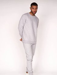 Mens Felaweres Crew Neck Sweatshirt - Grey Marl - Grey Marl