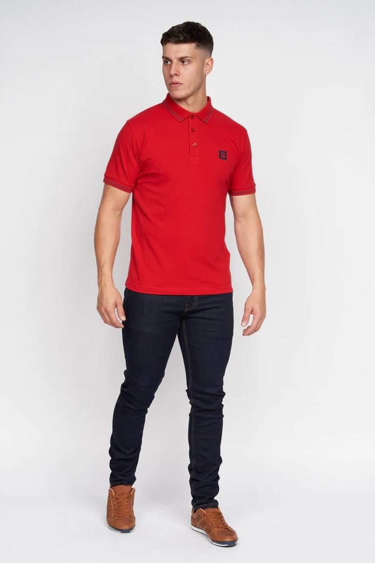 Mens Feltar Polo Shirt - Red - Red