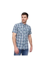 Mens Femington Checked Shirt - Blue