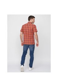 Mens Femington Checked Shirt - Red