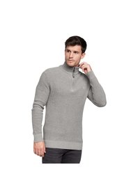 Mens Firegards Knitted Sweater - Gray Marl