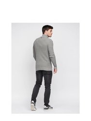 Mens Firegards Knitted Sweater - Gray Marl