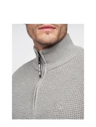Mens Firegards Knitted Sweater - Gray Marl
