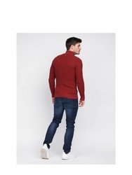 Mens Gardfire Knitted Sweater - Deep Red