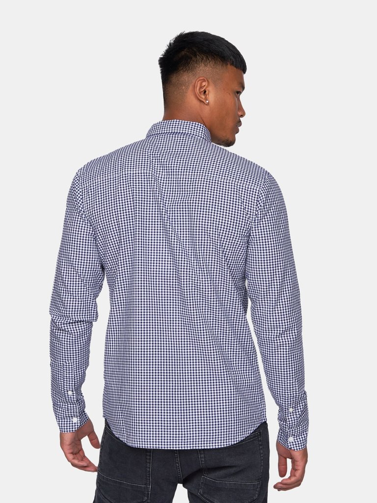 Mens Hamlotto Checked Shirt - Blue