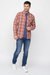 Mens Lennmore Checked Shirt - Red - Red