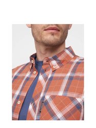 Mens Lennmore Checked Shirt - Red