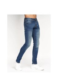 Mens Maylead Slim Jeans - Tinted Blue