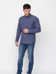 Mens Melmoore Shirt - Mid Blue - Mid Blue