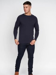 Mens Mowab Knitted Sweatshirt - Navy - Navy