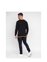 Mens Papline Knitted Sweater - Black