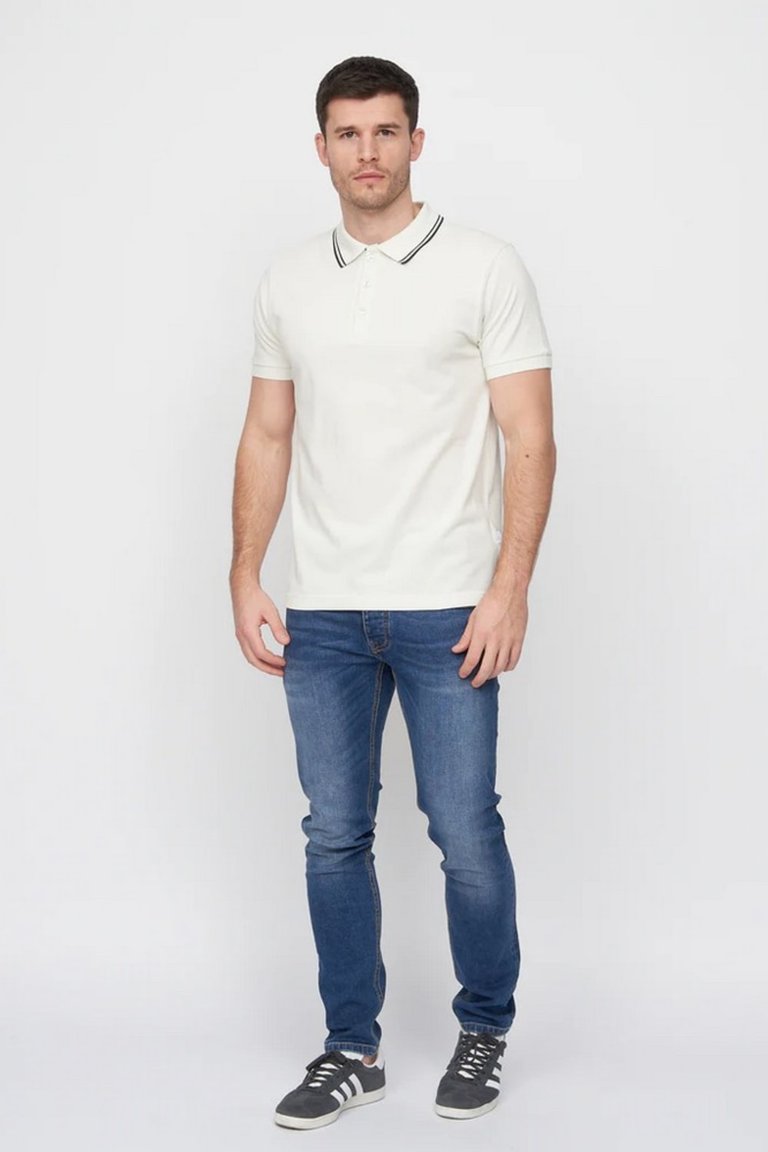 Mens Samtrase Polo Shirt - Off White - Off White