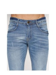 Mens Tranfold Slim Jeans - Light Wash