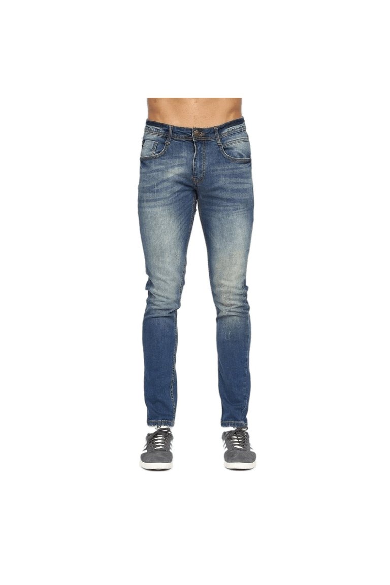 Mens Tranfold Slim Jeans - Tinted Blue - Tinted Blue