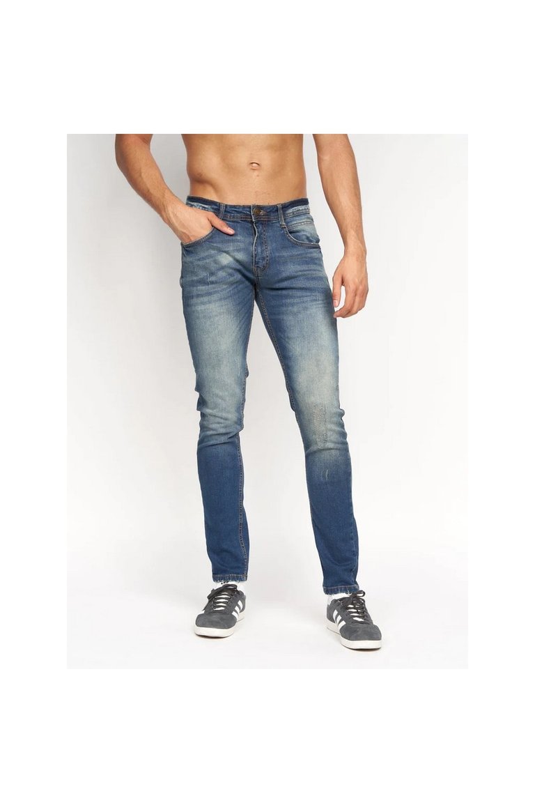 Mens Tranfold Slim Jeans - Tinted Blue