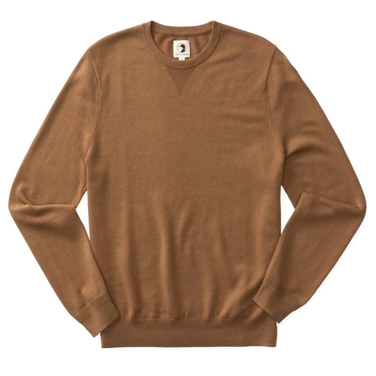 Henson Merino Crewneck Sweater In Dark Amber