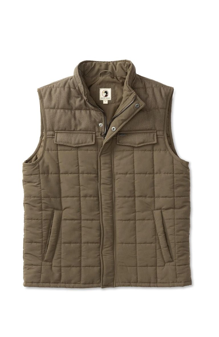 Overland Quilted Vest In Crocodile - Crocodile