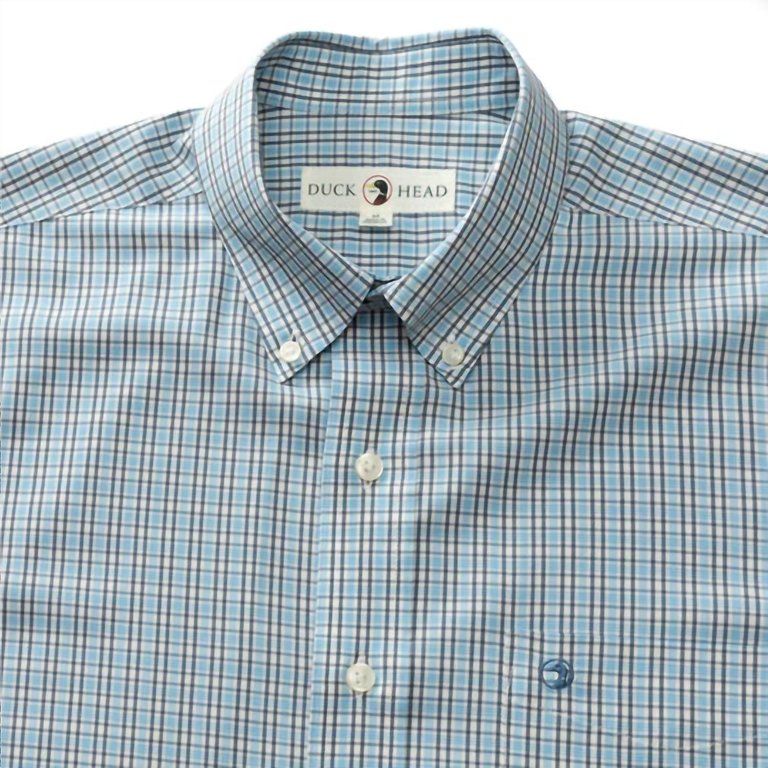 Performance Poplin Camden Sport Shirt In Azure Blue