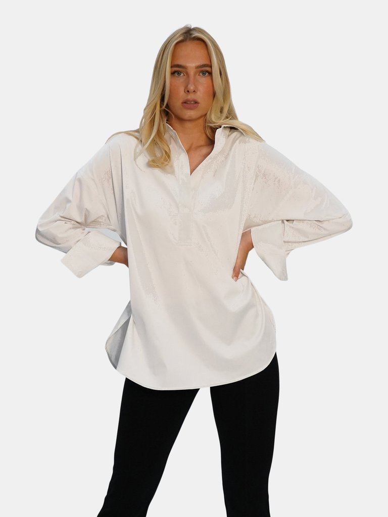 Classic Easy Pullover White Shirt - The Murray