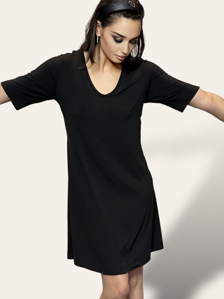 Classic Little Black In Stretch Jersey - The Joy - Black