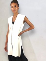 Long Vest with Two-Way Front Zip - The Thames