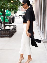 Ponte Cropped Flare Pants - The Duane