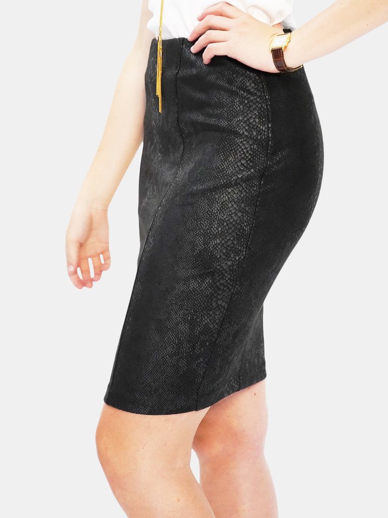 Python Print Skirt - The Forsyth - Black