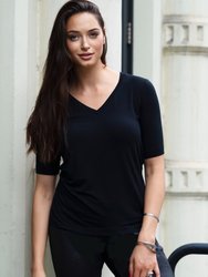 The Prince Perfect V Neck - Soft, breathable, moisture absorbing - Black