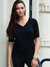 The Prince Perfect V Neck - Soft, breathable, moisture absorbing - Black