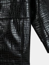 Vegan Leather Embossed Jacket - The Laight