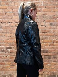 Vegan Leather Embossed Jacket - The Laight