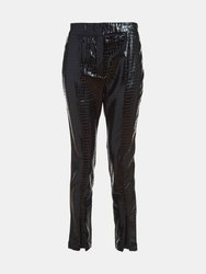 Vegan Leather Embossed Pant - The Bleeker